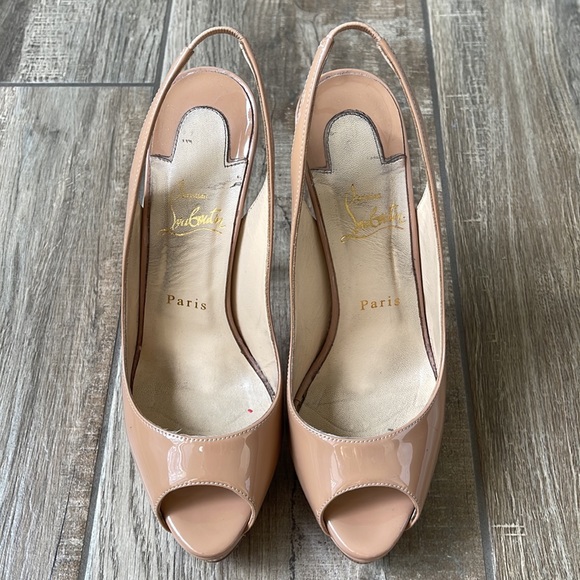 ‼️SOLD‼️CHRISTIAN LOUBOUTIN Lady Peep Sling Heels - Picture 7 of 16